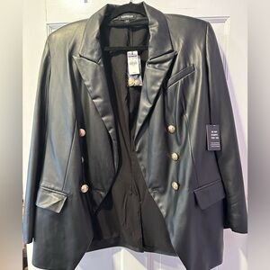 Express Leather Blazer